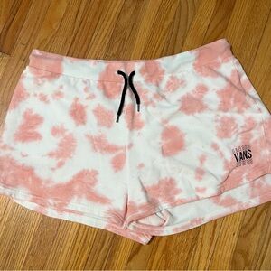 NWOT Vans Pink & White Tie Dye Cotton Shorts Size XL